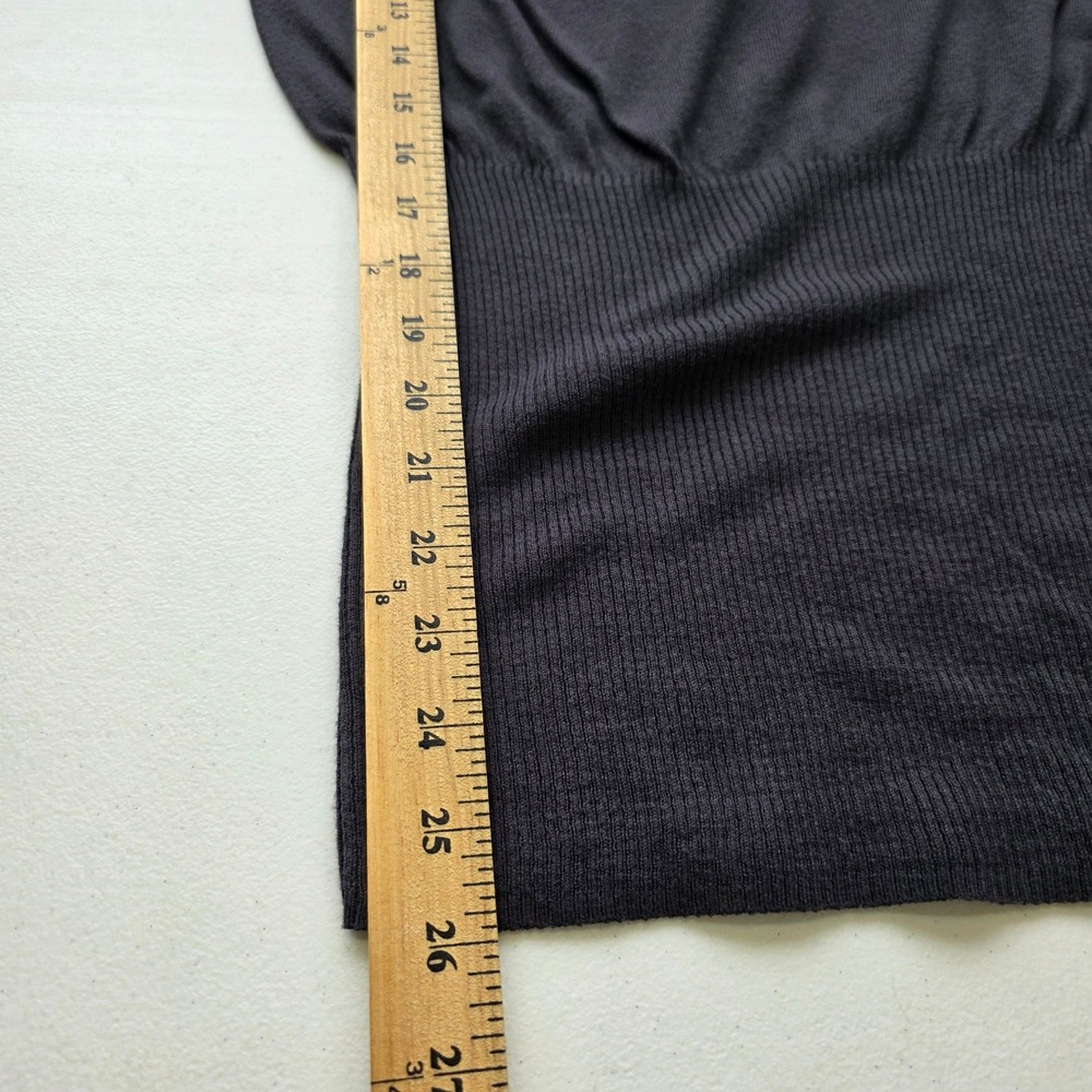 Guess Womens Ruffle Sleeve Cowl Neck Tunic Knit Sweater Wool Blend Gray Size S - Picture 7 of 8